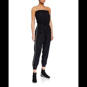 Adam Selman Lace-Up Strapless Tracksuit NWT